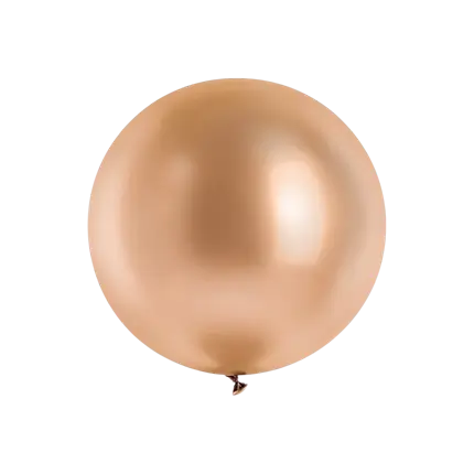 Reusachtige glanzende roségouden metalen ballon Ø 100 cm