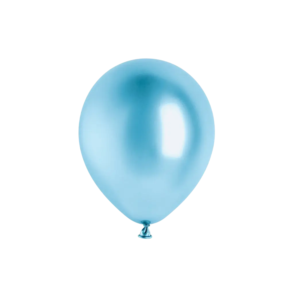 Set van 10 glanzende blauwe metallic ballonnen