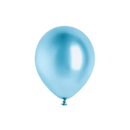 Set van 10 glanzende blauwe metallic ballonnen