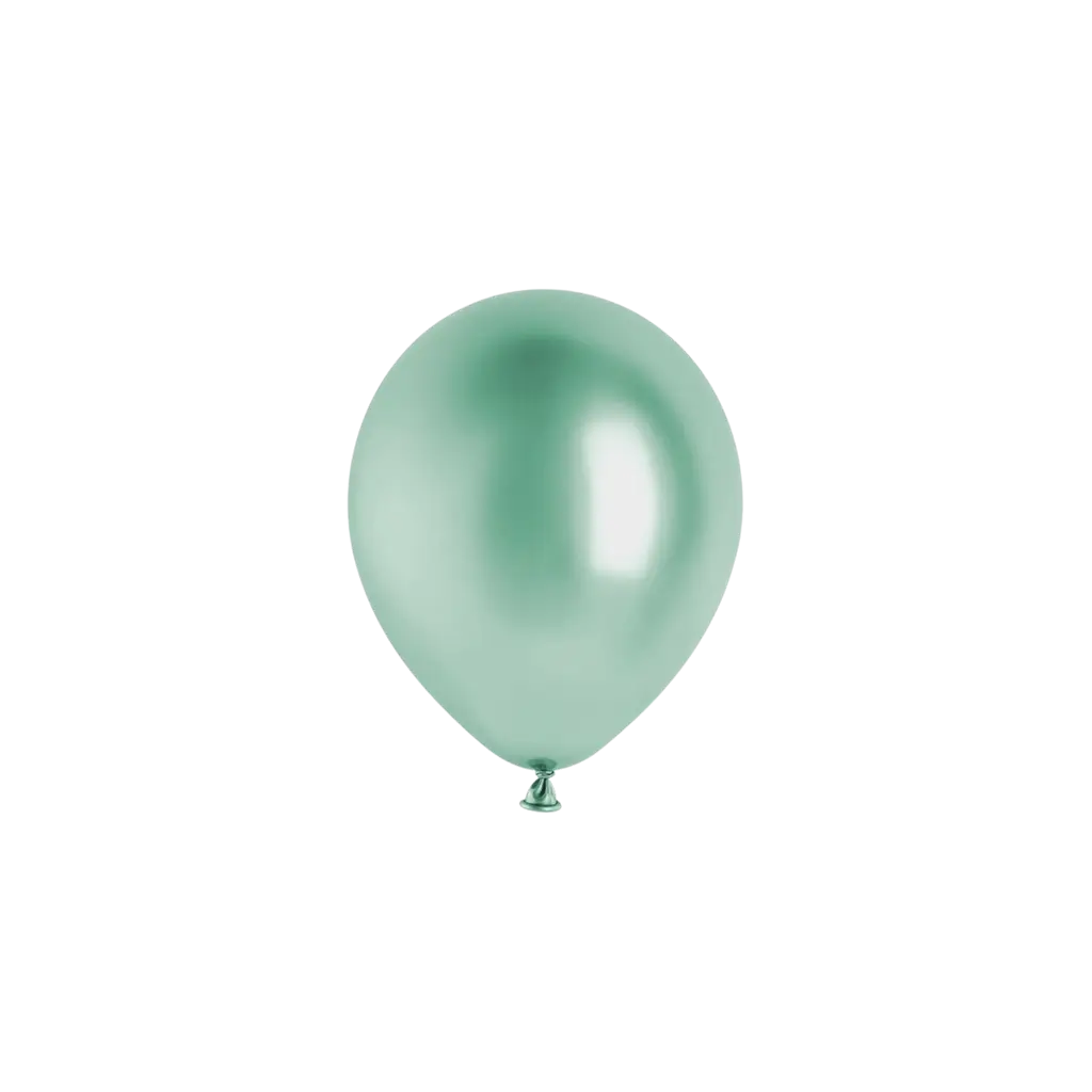 Set van 50 glanzende metallic ballonnen in flesgroen, Ø 12 cm