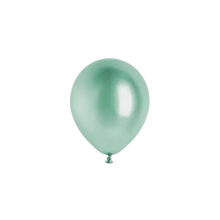 Set van 50 glanzende metallic ballonnen in flesgroen, Ø 12 cm