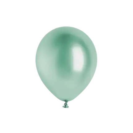 Set van 10 glanzende metallic ballonnen in flesgroen