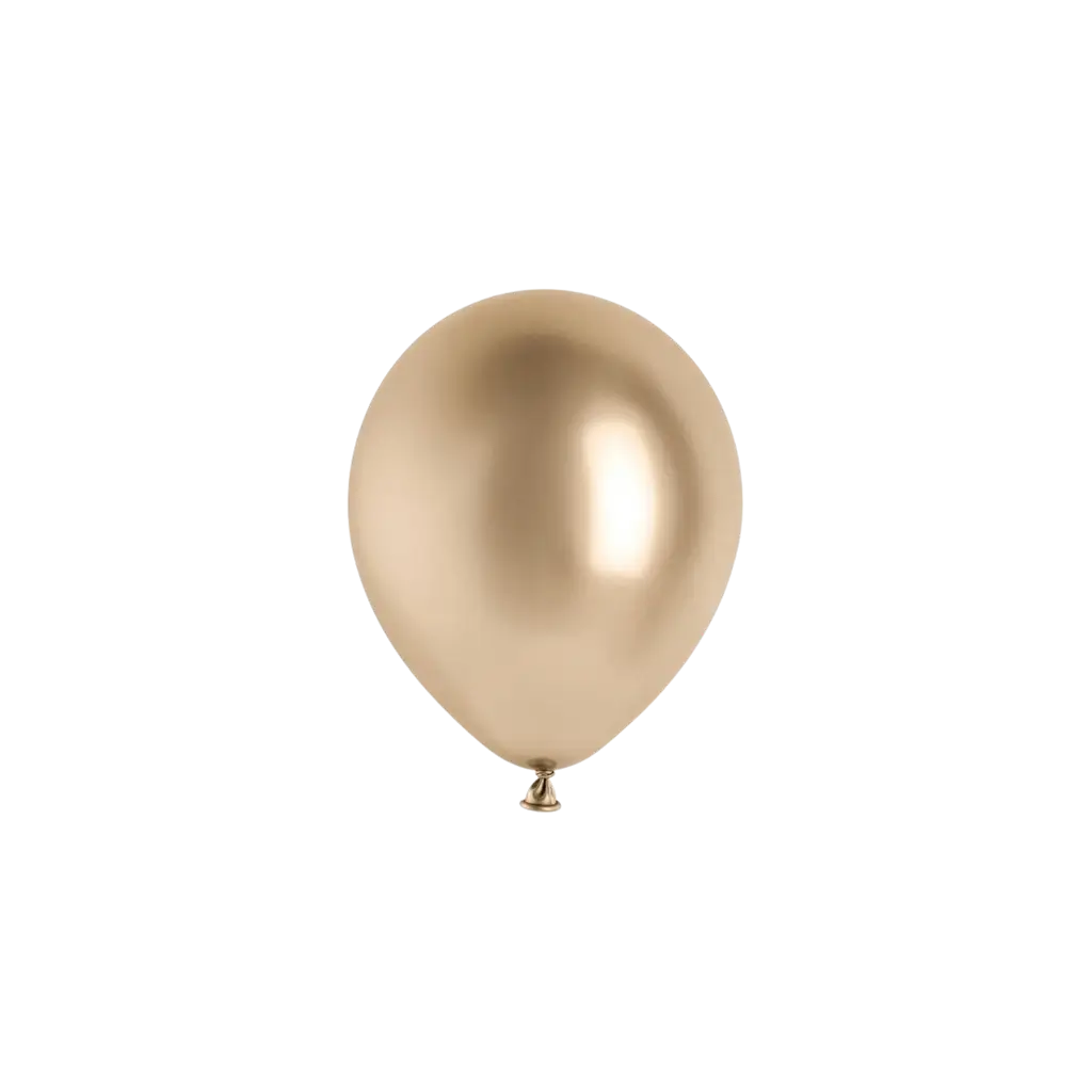 Set van 50 glanzende metallic ballonnen in champagnekleur, Ø 12 cm