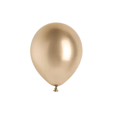 Set van 50 glanzende metallic ballonnen in champagnekleurig goud