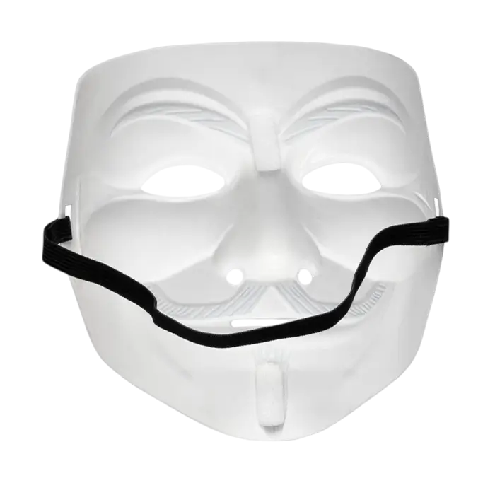 Anonymous Guy Fawkes-masker – V for Vendetta-masker, wit