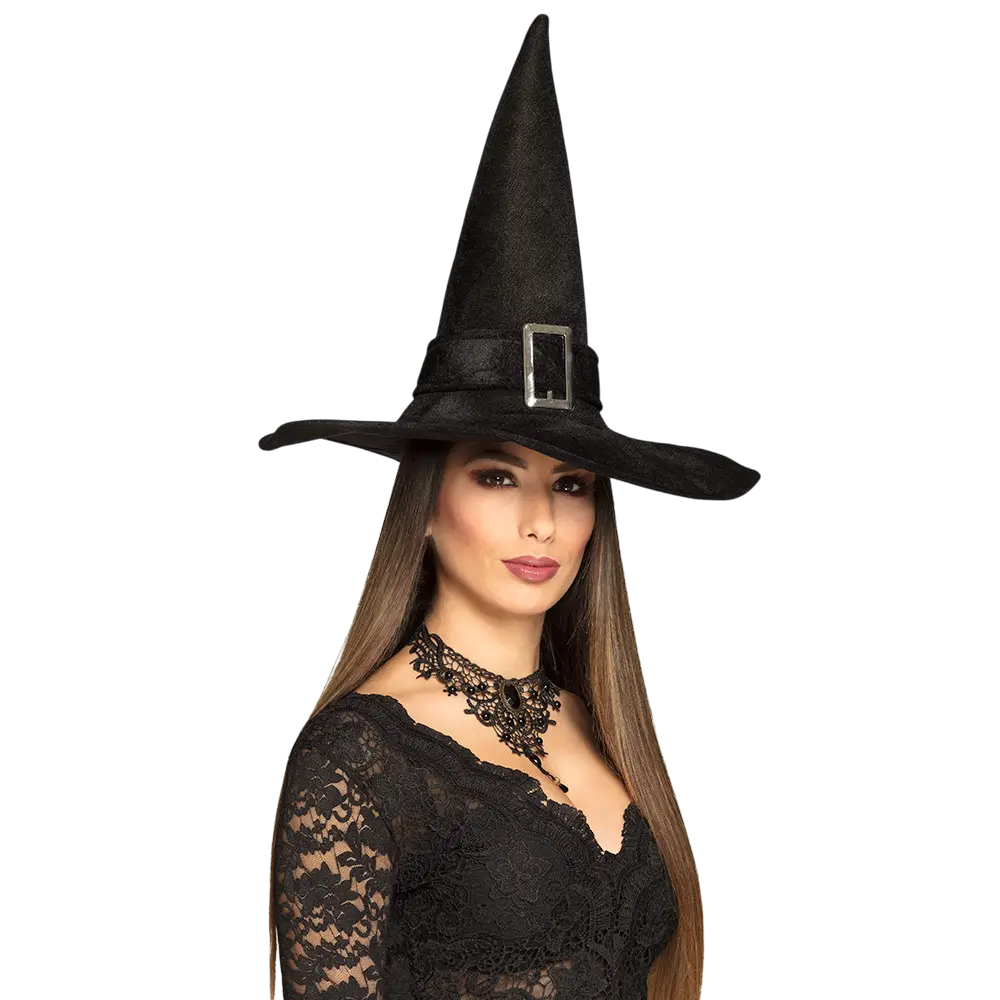Zwarte puntige heksenhoed – Halloween-kostuum