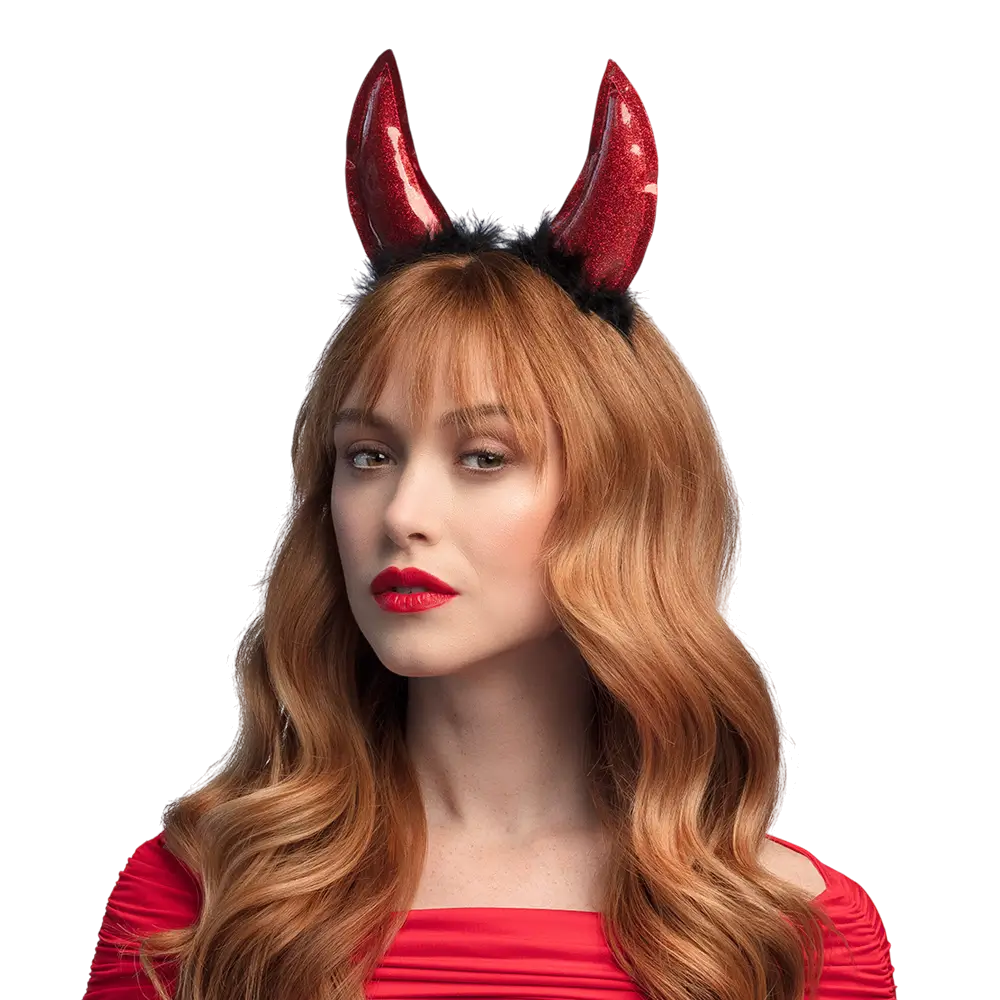 Rode Diablesse-hoofdband – Duivelshoorns voor Halloween