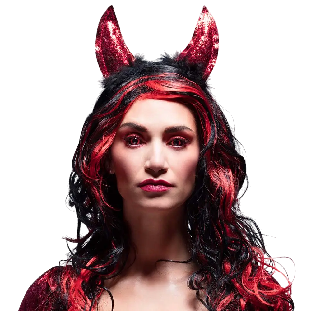 Rode Diablesse-hoofdband – Duivelshoorns voor Halloween
