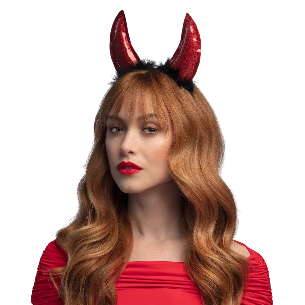 Rode Diablesse-hoofdband – Duivelshoorns voor Halloween