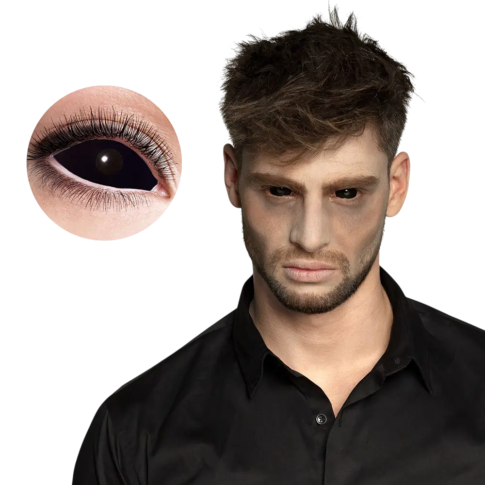 Zwarte contactlenzen voor ondoden – Halloween-contactlenzen