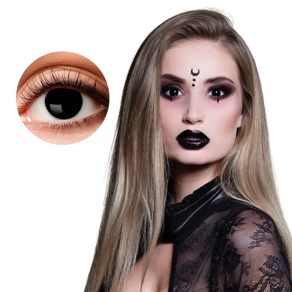 Zwarte heksenlenzen – Halloween-lenzen