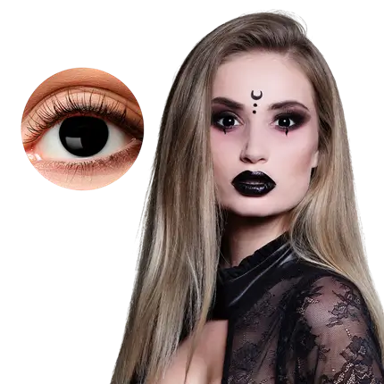 Zwarte heksenlenzen – Halloween-lenzen