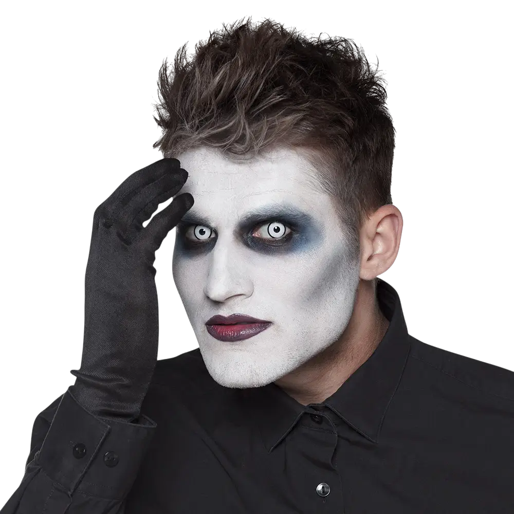 Witte contactlenzen met zwarte rand van Maniaque – Halloween-contactlenzen
