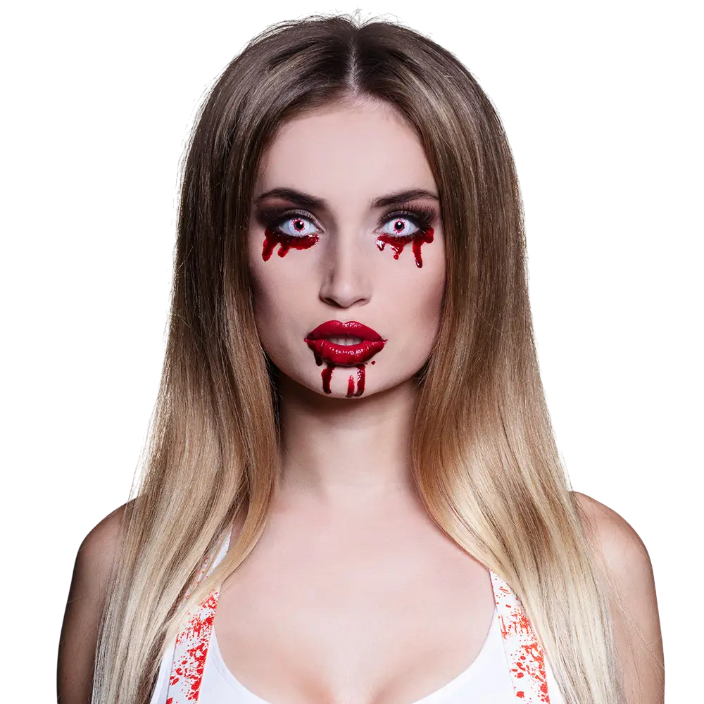 Contactlenzen met bloedspatten – Halloween-contactlenzen