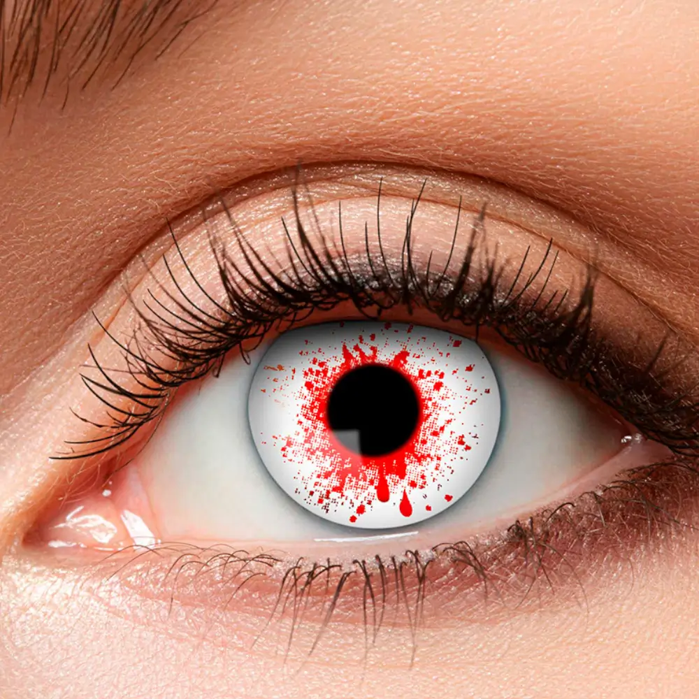 Contactlenzen met bloedspatten – Halloween-contactlenzen