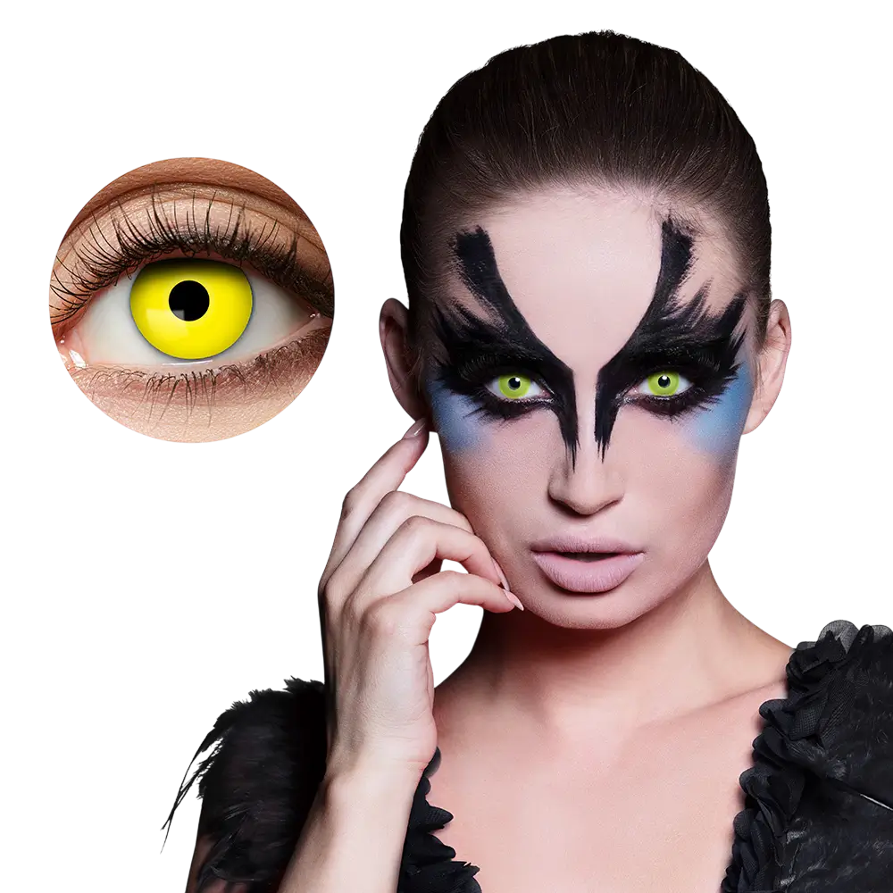 Contactlenzen met ravenblauwe ogen – Halloween-contactlenzen