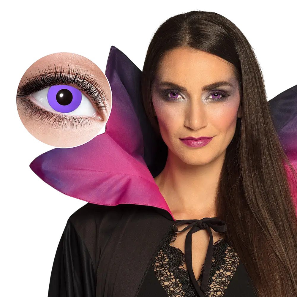 Paarse gothic-contactlenzen – Halloween-contactlenzen