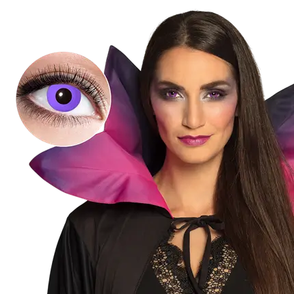 Paarse gothic-contactlenzen – Halloween-contactlenzen