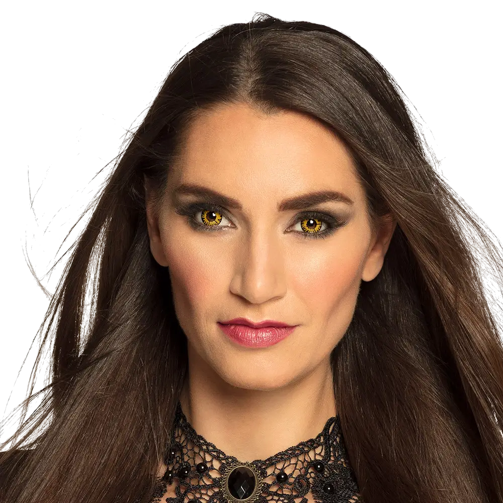Gele en zwarte Twilight-contactlenzen – Halloween-contactlenzen