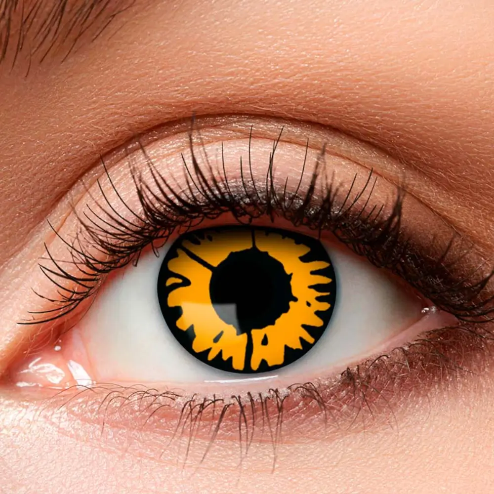 Gele en zwarte Twilight-contactlenzen – Halloween-contactlenzen
