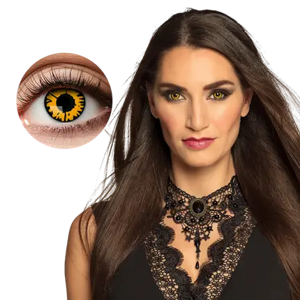 Gele en zwarte Twilight-contactlenzen – Halloween-contactlenzen