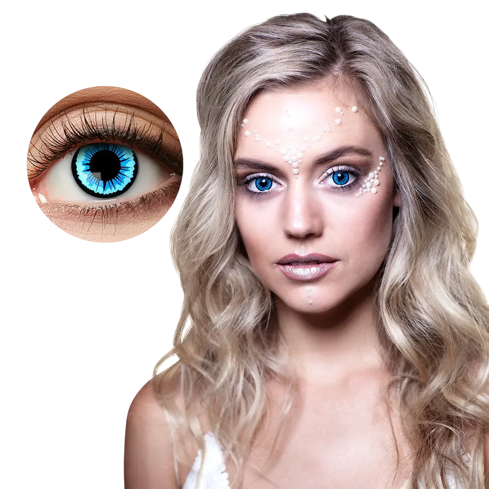 Lichtblauwe engelenlenzen – Fantasie-contactlenzen