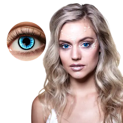Lichtblauwe engelenlenzen – Fantasie-contactlenzen