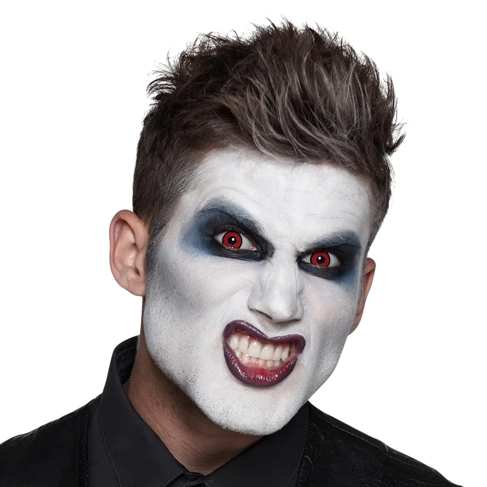 Rode en zwarte vampierlenzen – Halloween-lenzen