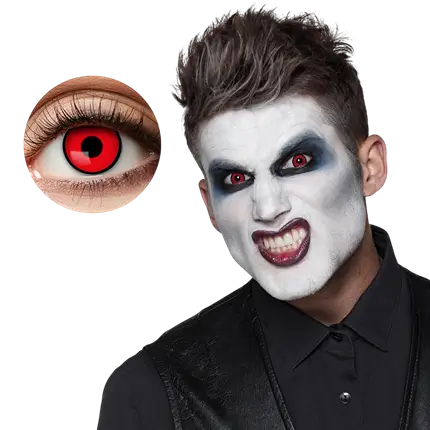 Rode en zwarte vampierlenzen – Halloween-lenzen