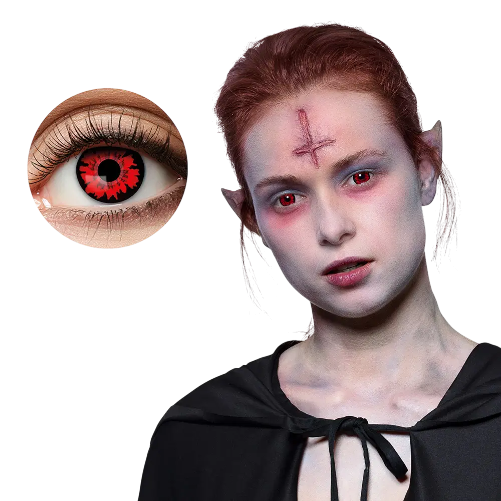 Rode vampierlenzen – Halloween-lenzen