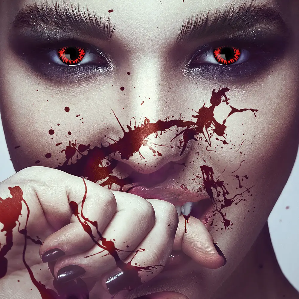 Rode vampierlenzen – Halloween-lenzen