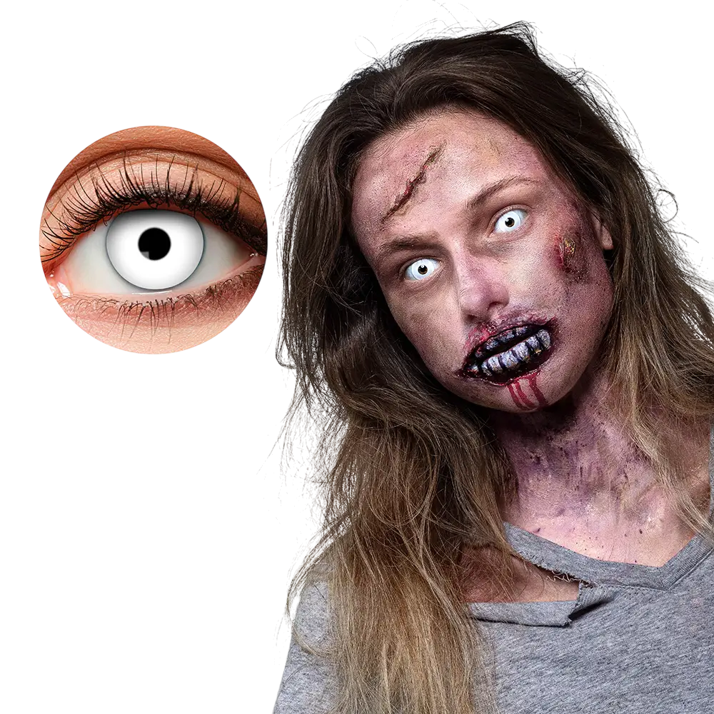 Zombie-contactlenzen voor witte ogen – Halloween-contactlenzen