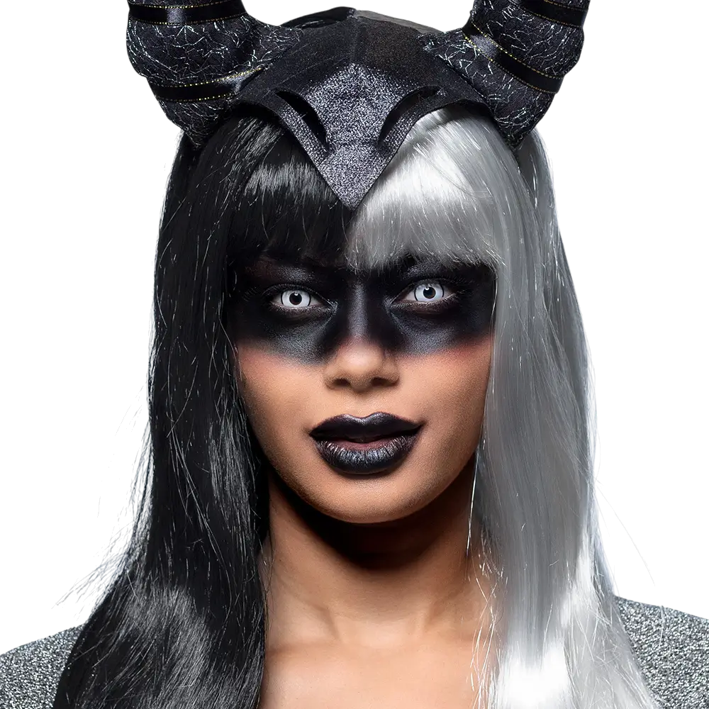 Witte contactlenzen met zwarte rand – Halloween-contactlenzen