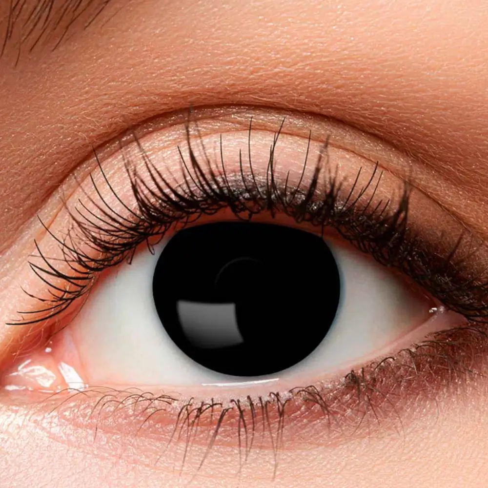Zwart-witte Skullface-contactlenzen – Halloween-contactlenzen