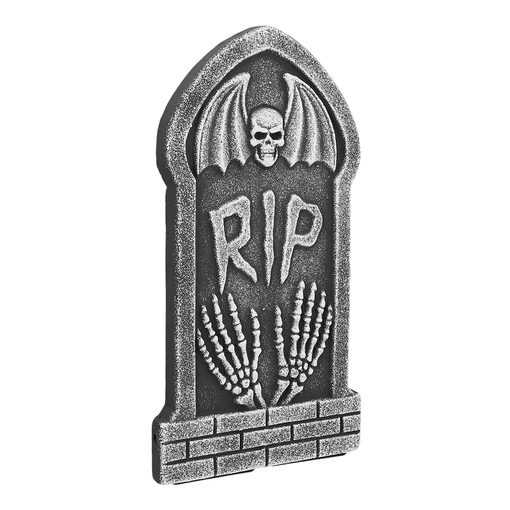 Set van 4 grafstenen met ‘RIP’ 41 x 20 cm – Halloween-decoratie