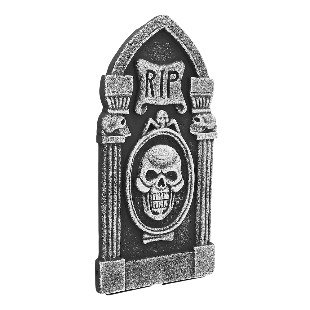 Set van 4 grafstenen met ‘RIP’ 41 x 20 cm – Halloween-decoratie