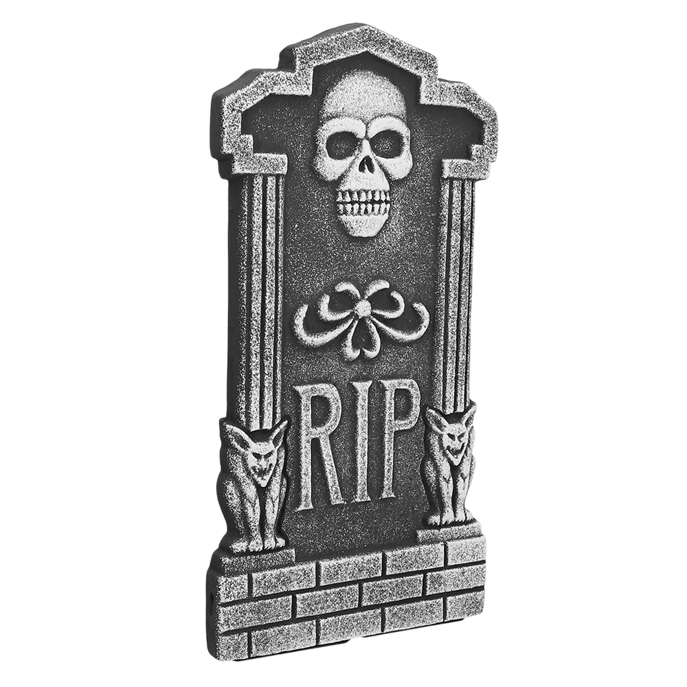 Set van 4 grafstenen met ‘RIP’ 41 x 20 cm – Halloween-decoratie