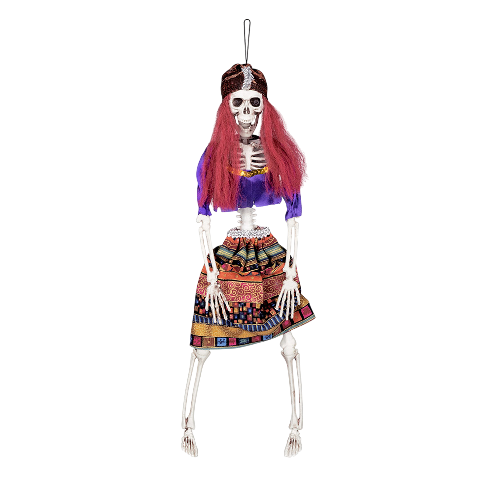 Hangend skelet van een waarzegster, 40 cm – Halloween-decoratie