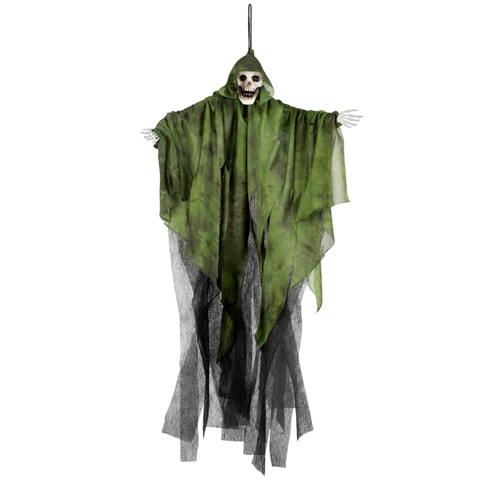 Hangend spook met doodskop, 65 cm – Halloween-decoratie