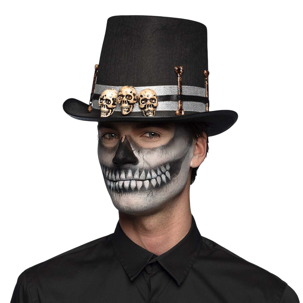 Halloween-hoed met doodskop – Kostuum
