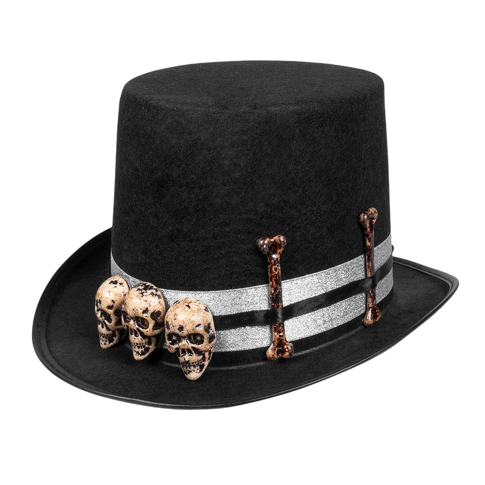 Halloween-hoed met doodskop – Kostuum