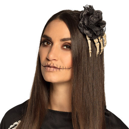 Haarspeld ‘Skelethand’ – Halloween-haaraccessoire