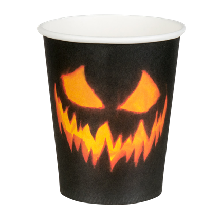Set van 10 bekers met griezelige pompoen, 25 cl – Halloween