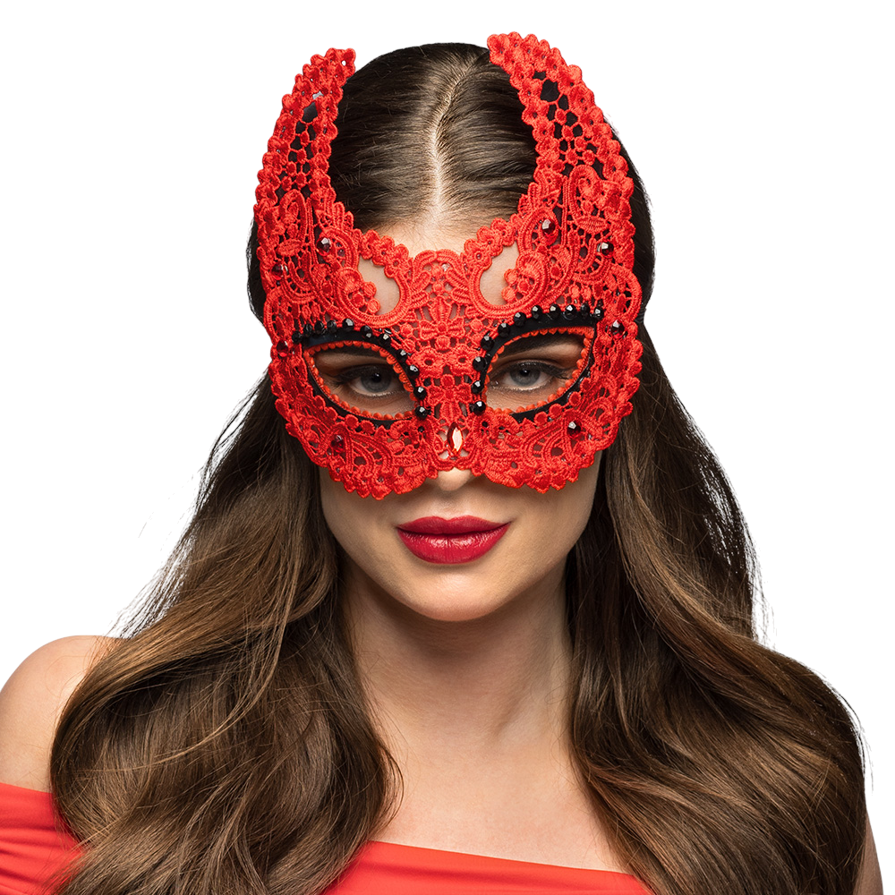 Rood kanten demonwolfmasker – Halloween