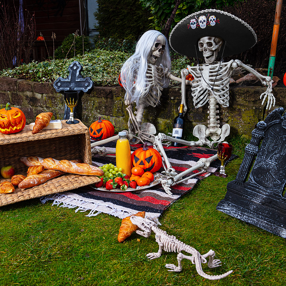 Verlichte Halloween-pompoen met LED-verlichting, Ø 16 cm – Decoratie