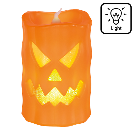 LED-kaars in de vorm van een pompoen, 10 x 6 cm – Halloween-decoratie