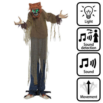 Weerwolf op menselijke schaal 160 cm – Halloween-decoratie