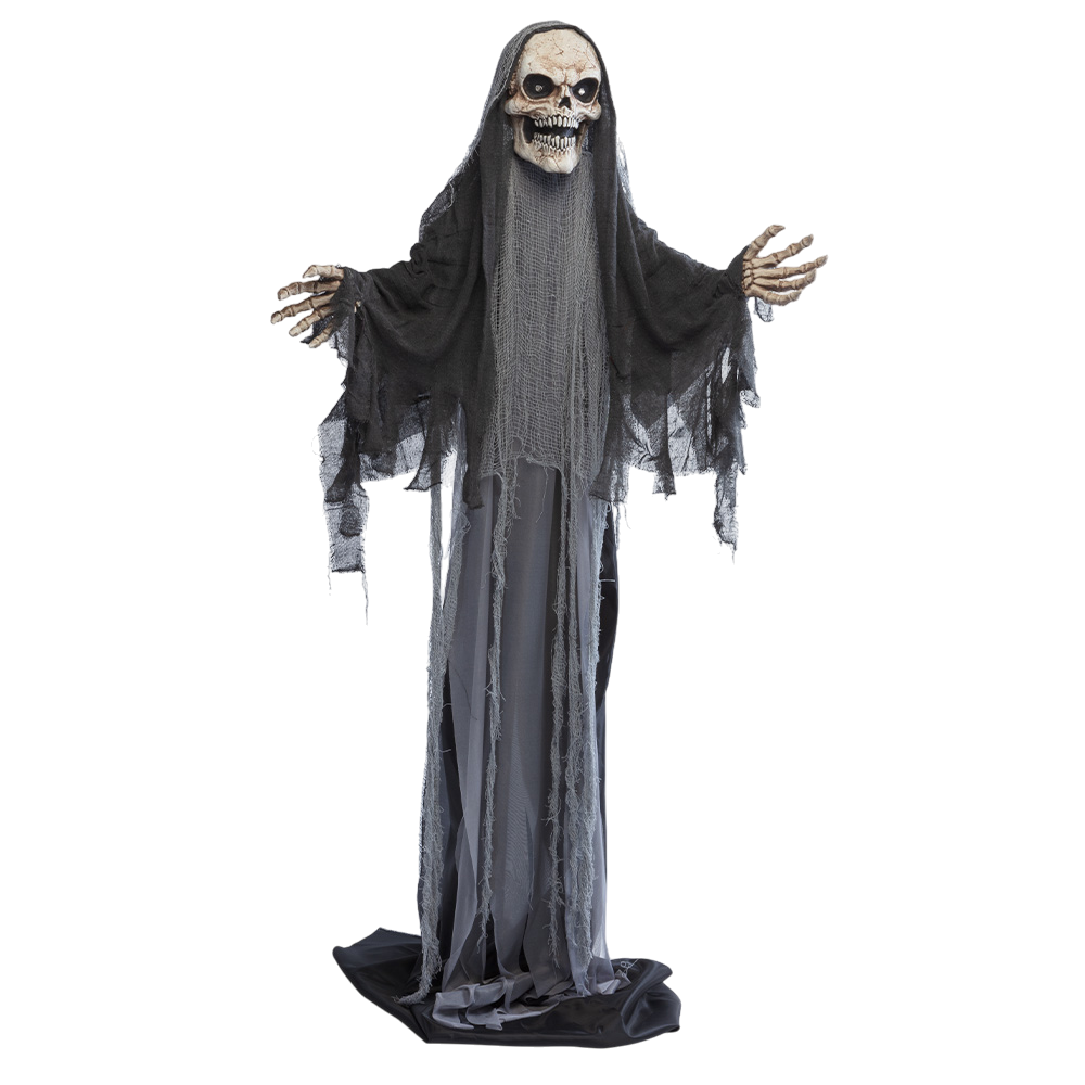 Bewegende, groeiende skeletpop (Doodgraver) van 180 tot 215 cm – Halloween