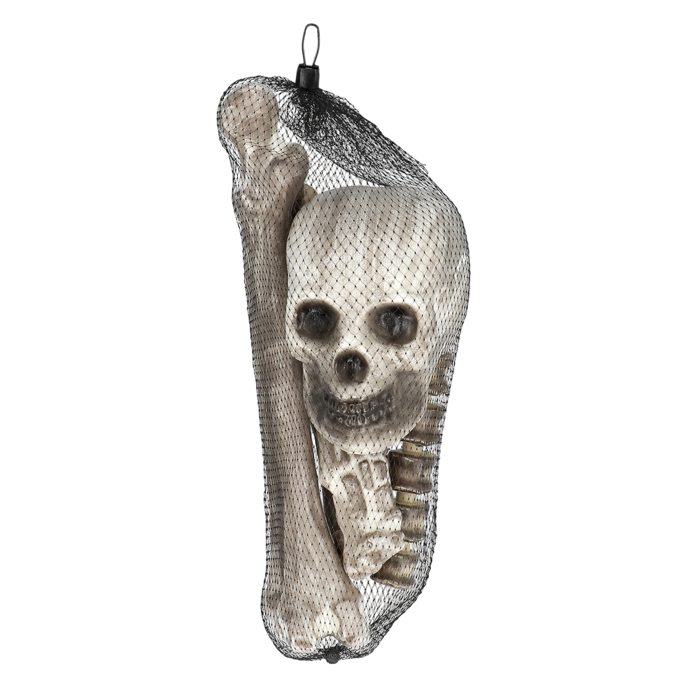 Set van 6 doodskoppen en botten – Halloween-decoratie