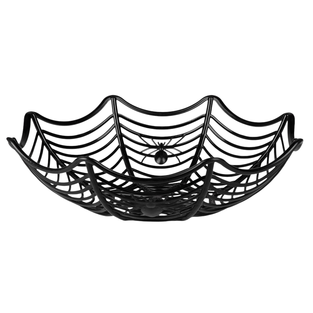 Spinnenweb-afvalbak 27 cm – Halloween-decoratie